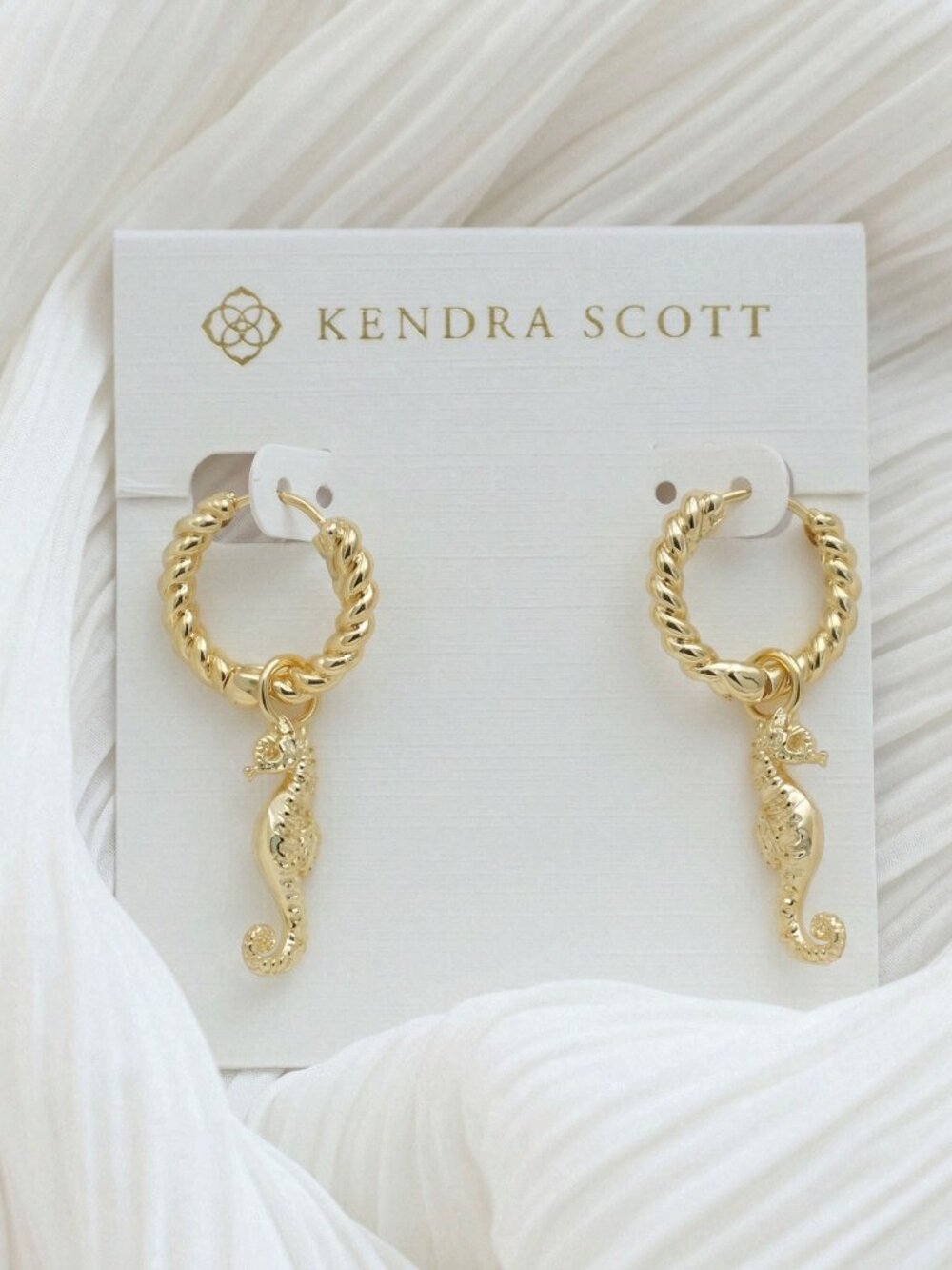 Seahorse Gold Convertible Earrings by Kendra Scott
